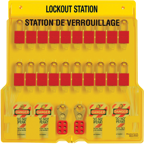 Lockout Station, Aluminum Padlocks, 20 Padlock Capacity, Padlocks Included Pathway Supply LP