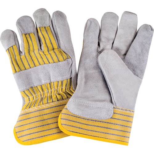 Gants d'ajusteur de premi&egrave;re qualit&eacute;, Grand, Paume en Cuir de vache refendu, Doublure en Coton Pathway Supply LP