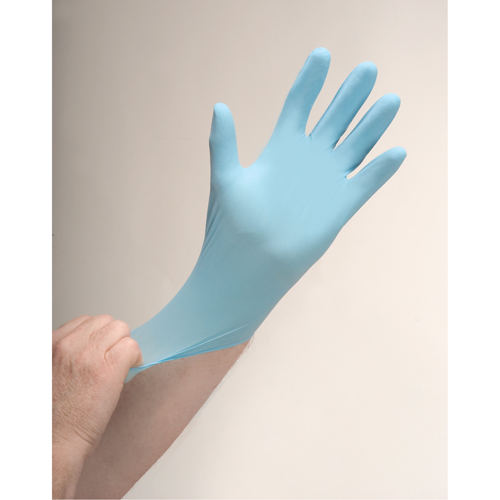 Puncture-Resistant Examination Gloves, Large, Nitrile, 4.5-mil, Powdered, Blue Pathway Supply LP