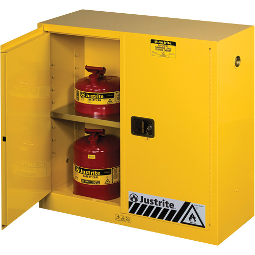 Sure-Grip&reg; Ex Flammable Storage Cabinets, 30 gal., 2 Door, 43" W x 44" H x 18" D Pathway Supply LP