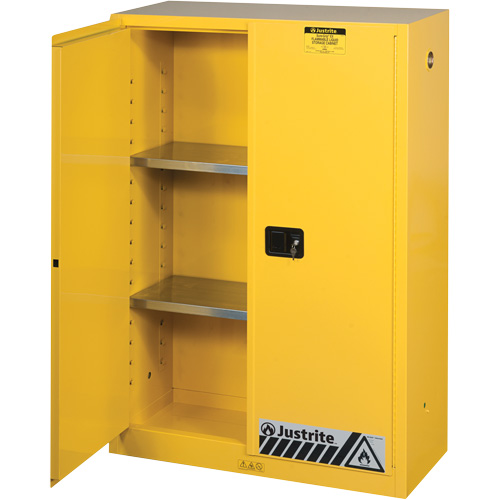 Sure-Grip&reg; Ex Flammable Storage Cabinets, 45 gal., 2 Door, 43" W x 65" H x 18" D Pathway Supply LP