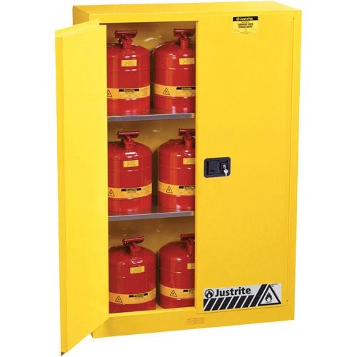 Sure-Grip&reg; Ex Flammable Storage Cabinets, 45 gal., 2 Door, 43" W x 65" H x 18" D Pathway Supply LP