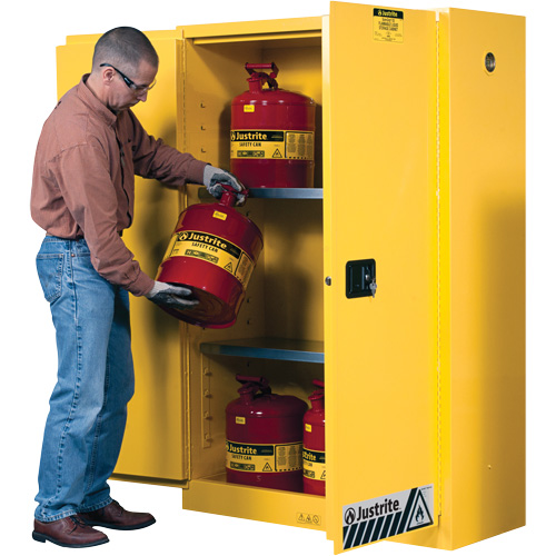Sure-Grip&reg; Ex Flammable Storage Cabinets, 45 gal., 2 Door, 43" W x 65" H x 18" D Pathway Supply LP