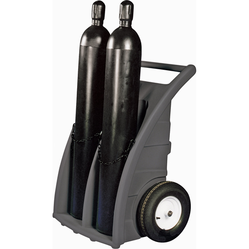 Dual-Cylinder Dollies, Rubber Wheels, 23" W x 12"L Base, 500 lbs. Pathway Supply LP