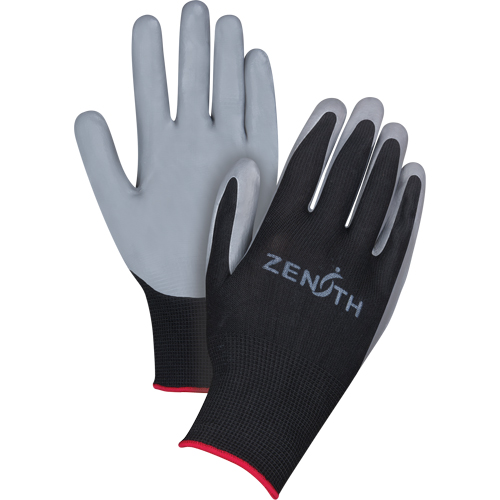 Gants enduits confortables de premi&egrave;re qualit&eacute;, 10/T-Grand, R&ecirc;vetement Nitrile, Calibre 13, Enveloppe en Polyester Pathway Supply LP