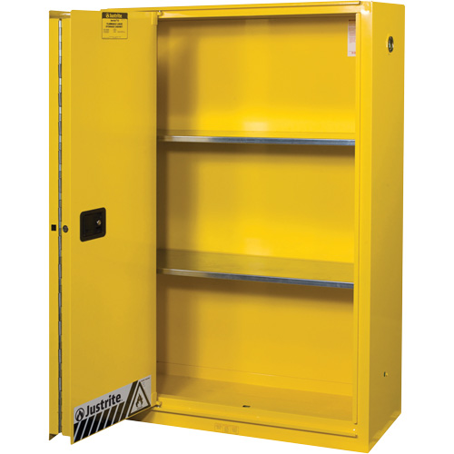 Armoires Sure-Grip EX pour produits inflammables, 45 gal., 1 Porte(s), 43" La x 65" h x 18" p Pathway Supply LP