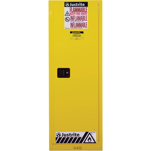 Sure-Grip&reg; EX Slimline Flammable Safety Cabinet, 22 gal., 1 Door, 23.25" W x 65" H x 18" D Pathway Supply LP