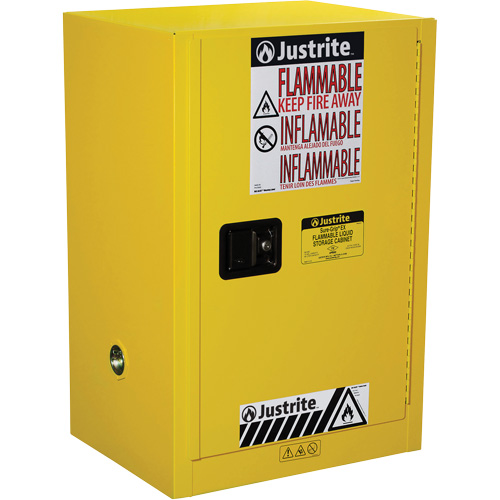 Sure-Grip&reg; EX Compac Flammable Safety Cabinet, 12 gal., 1 Door, 23.25" W x 35" H x 18" D Pathway Supply LP