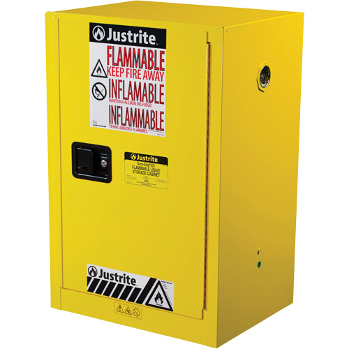 Sure-Grip&reg; EX Compac Flammable Safety Cabinet, 12 gal., 1 Door, 23.25" W x 35" H x 18" D Pathway Supply LP