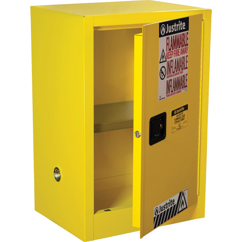 Sure-Grip&reg; EX Compac Flammable Safety Cabinet, 12 gal., 1 Door, 23.25" W x 35" H x 18" D Pathway Supply LP