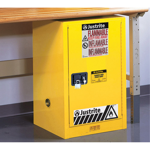 Sure-Grip&reg; EX Compac Flammable Safety Cabinet, 12 gal., 1 Door, 23.25" W x 35" H x 18" D Pathway Supply LP