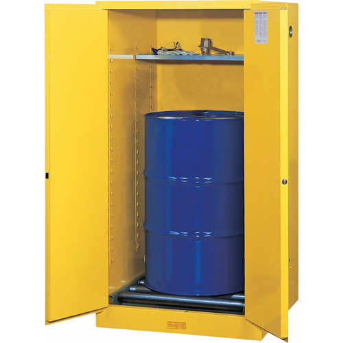 Sure-Grip&reg; EX Vertical Drum Storage Cabinets, 55 US gal. Cap., Yellow Pathway Supply LP
