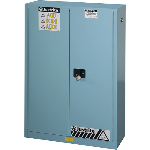 Armoires de s&eacute;curit&eacute; pour acides & produits corrosifs avec doublure ChemCor, 45 gal., 43" x 65" x 18" Pathway Supply LP