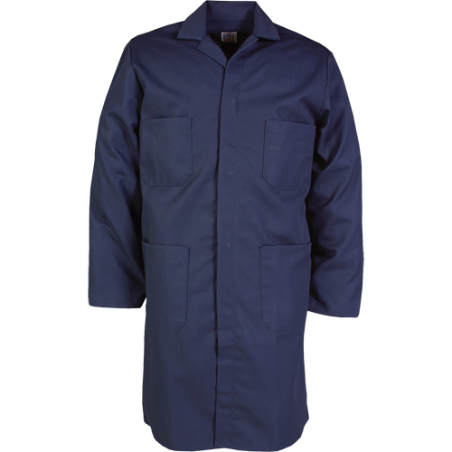 Lab Coat, Poly-Cotton, 46, Navy Blue Pathway Supply LP