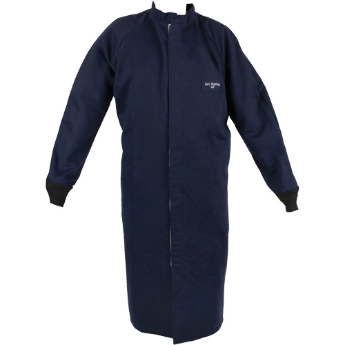 Arc Flash Long Coat, Small, Navy Blue, 40 cal/cm² Pathway Supply LP