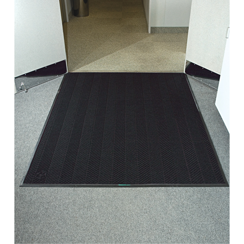 Waterhog&reg; Eco Elite Matting, Wiper/Scraper, 6' x 6' x 3/8", Black Smoke Pathway Supply LP