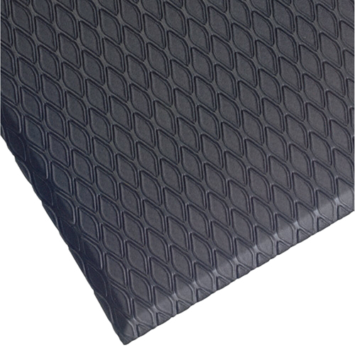 Tapis Cushion Max, Losange, 3' x 12' x 5/8", Charbon, Nitrile/PVC Pathway Supply LP