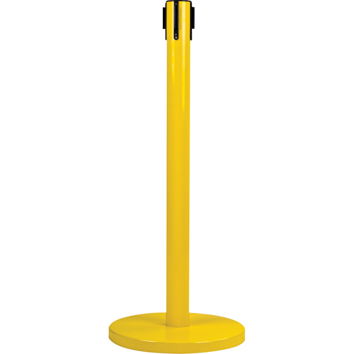 Poteau r&eacute;cepteur pour barri&egrave;res sur pieds pour le contr&ocirc;le des foules, Hauteur de 35", Jaune Pathway Supply LP