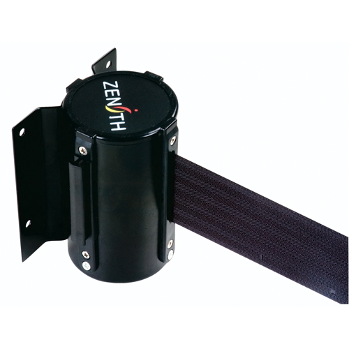 Wall Mount Barrier, Steel, Screw Mount, 7', Black Tape Pathway Supply LP