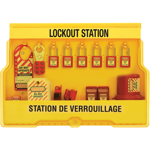 Postes de verrouillage &eacute;lectrique, Cadenas Thermoplastique, Capacit&eacute; de 16, Cadenas Compris Pathway Supply LP