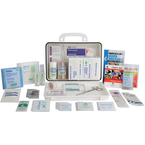 Contractors' First Aid Kit, Class 1 Medical Device, Plastic Box Pathway Supply LP