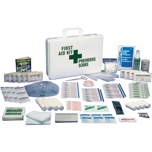 Trousses de premiers soins standards pour le bureau, Dispositif m&eacute;dical Classe 1, Boîte en plastique Pathway Supply LP