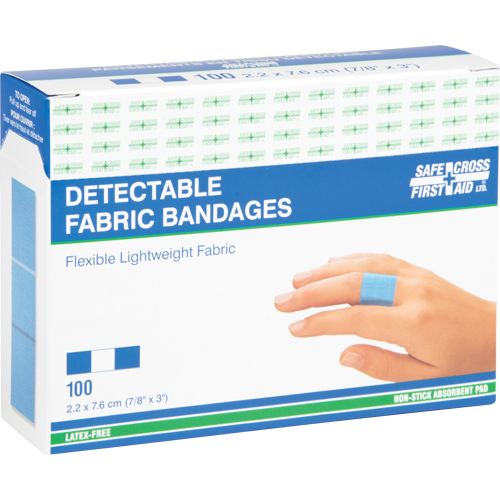 Bandages, Rectangular/Square, 3", Fabric Metal Detectable, Sterile Pathway Supply LP