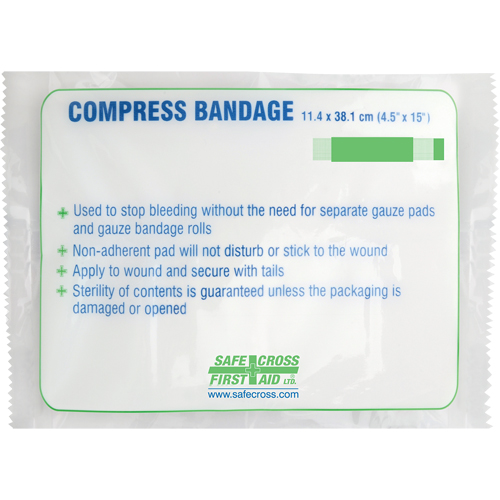 Large Compress Bandage, 15" L x 4-1/2" W Pathway Supply LP