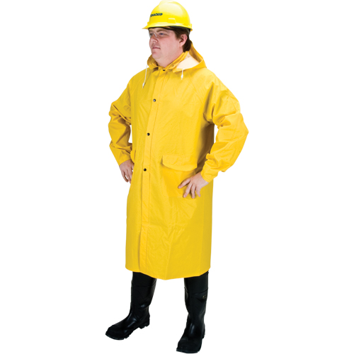 RZ200 Long Rain Coat, Polyester, Large, Yellow Pathway Supply LP