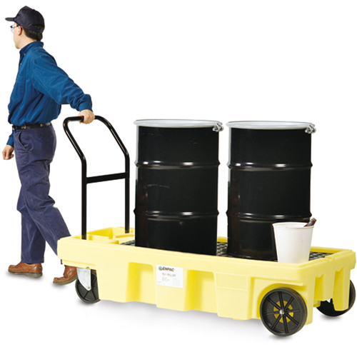 Chariots Poly-Spillcart, 66,5" lo x 29" la x 43,9" h, Cap. de d&eacute;versement 57 gal. US Pathway Supply LP
