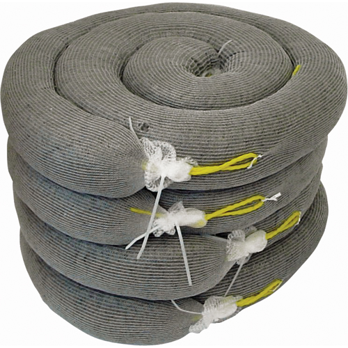 Premium Sorbent Boom, Universal, 10' L x 5" W, 35 Gal. Absorbancy, 4 /Pack Pathway Supply LP