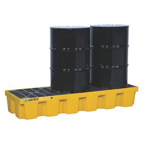 EcoPolyBlend Spill Control Pallets - With Drain, 75 US gal. Spill Capacity, 73" x 25" x 11.6" Pathway Supply LP
