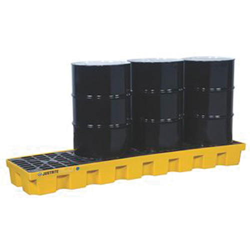 EcoPolyBlend Spill Control Pallets - With Drain, 75 US gal. Spill Capacity, 97" x 25" x 9" Pathway Supply LP