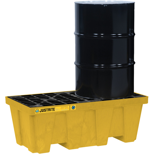 EcoPolyBlend Spill Control Pallets - With Drain, 66 US gal. Spill Capacity, 49" x 25" x 18" Pathway Supply LP
