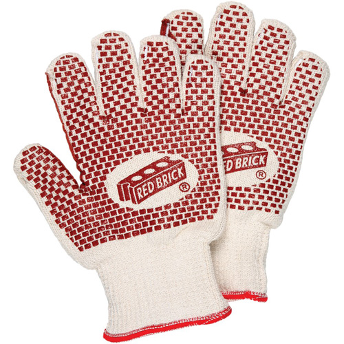 Gants r&eacute;versibles en tissu &eacute;ponge Red Brick, Coton, Deux c&ocirc;t&eacute;s, Calibre 10, Petit Pathway Supply LP