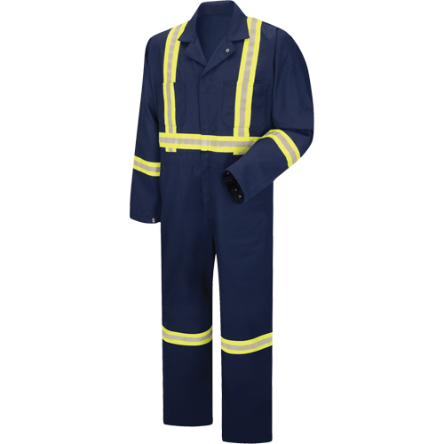 Enhanced Visibility Coveralls, Men's, Navy Blue, Size 38 Pathway Supply LP
