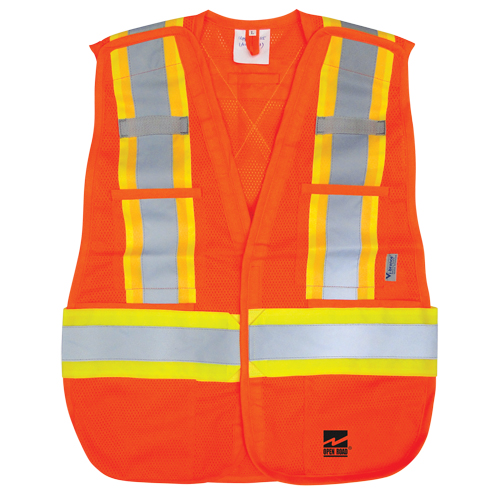 Open Road&reg; Tear Away Vest , High Visibility Orange, Polyester Pathway Supply LP