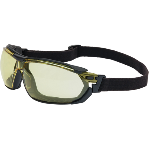 Lunettes de s&eacute;curit&eacute; &eacute;tanches Uvex Tirade, Lentille Ambr&eacute;e, Antibu&eacute;e, ANSI Z87+/R&eacute;pond ou surpasse la norme CSA Z94.3 Pathway Supply LP
