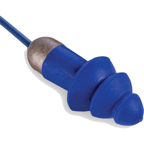 Bouchons d'oreille r&eacute;utilisables et d&eacute;tectable Rockets, Avec cordon, Taille unique, Vrac - &eacute;tui en plastique, NRR dB 27 Pathway Supply LP