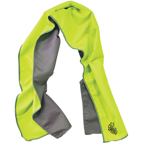 Serviette de refroidissement en microfibre Chill-Its 6602MF, Lime haute visibilit&eacute; Pathway Supply LP