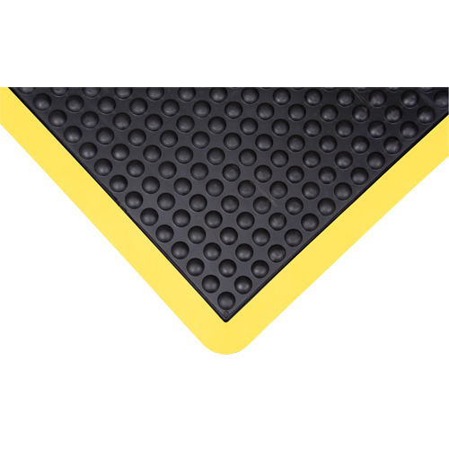 Anti-Fatigue Dome Matting, Bubbled, 2' x 3' x 1/2", Black, Rubber Pathway Supply LP