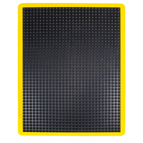 Anti-Fatigue Dome Matting, Bubbled, 2' x 3' x 1/2", Black, Rubber Pathway Supply LP