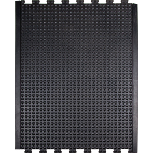 Tapis antifatigue en d&ocirc;me, &agrave; bulles, 3' x 4' x 1/2", Noir, Caoutchouc Pathway Supply LP