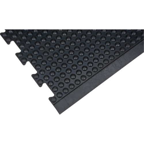 Tapis antifatigue en d&ocirc;me, &agrave; bulles, 3' x 4' x 1/2", Noir, Caoutchouc Pathway Supply LP