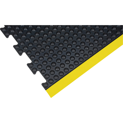 Tapis antifatigue en d&ocirc;me, &agrave; bulles, 3' x 4' x 1/2", Noir, Caoutchouc Pathway Supply LP