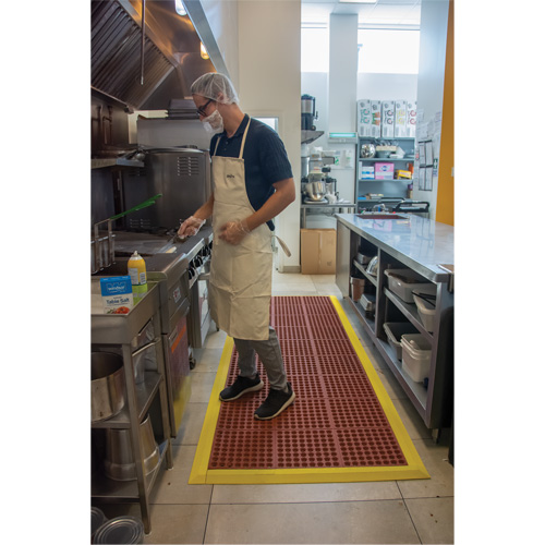 Tapis modulaire antifatigue, Nid d'abeilles, 3' x 3' x 1/2", Brun, Nitrile/Caoutchouc Pathway Supply LP