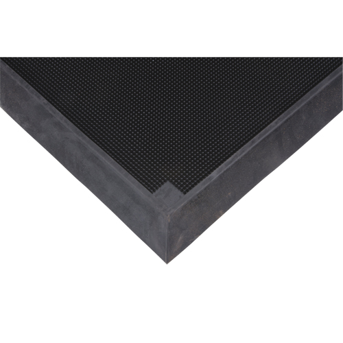 Tapis pour l'assainissement des chaussures, Caoutchouc, 2-2/3' la x 3-1/4' lo x 2-1/2" &eacute;pais, Noir Pathway Supply LP