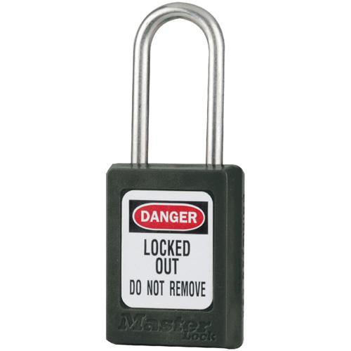 Cadenas de s&eacute;curit&eacute; S31 Zenex, Noir, Cl&eacute;s identiques, Thermoplastique, Largeur de 1-3/8" Pathway Supply LP