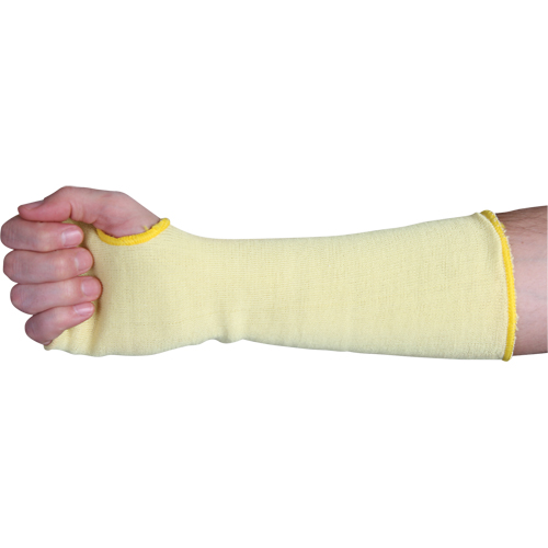 Manches &agrave; doubles couches de tissu r&eacute;sistant &agrave; la coupure, Kevlar, 22", ANSI/ISEA 105 niveau 3, Jaune Pathway Supply LP