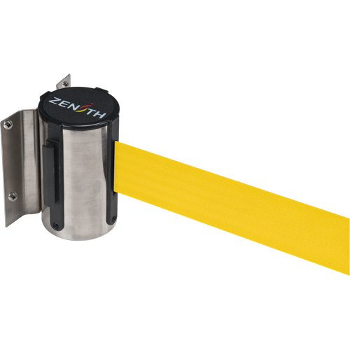 Wall Mount Barrier, Steel, Screw Mount, 7', Yellow Tape Pathway Supply LP